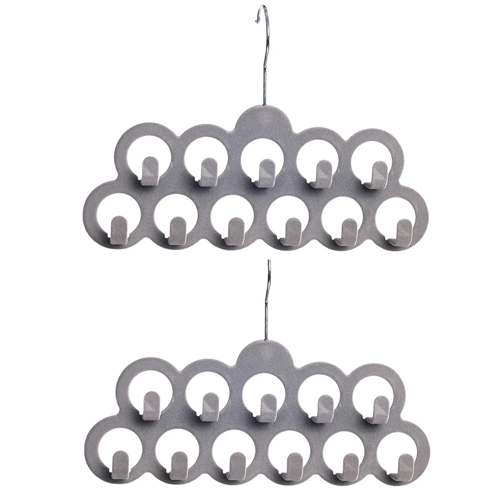 Вешалка для одежды вешалка шарфов с 11 отверстиями 2 шт. компактная Нескользящая