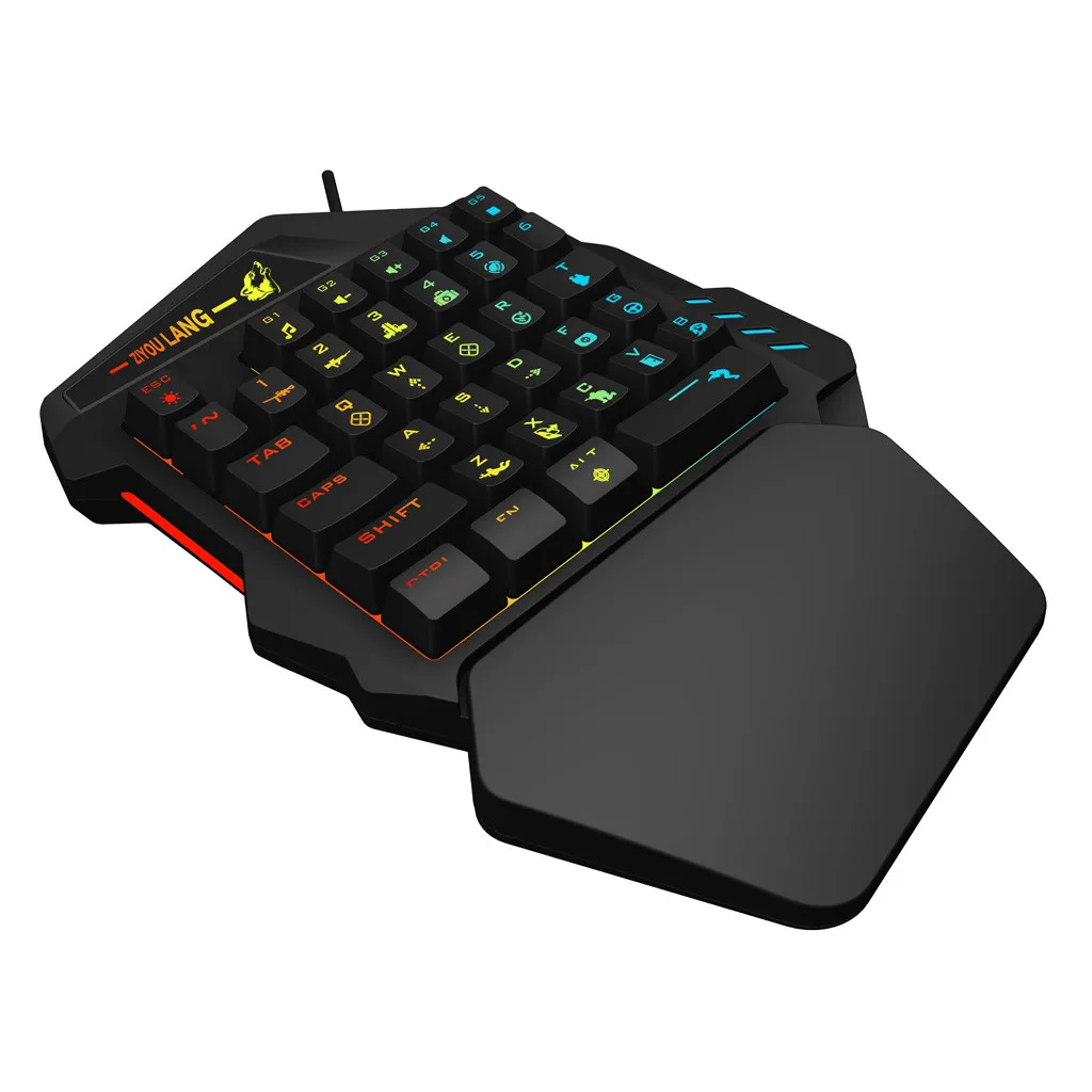 K13 35 клавиш мембранная игровая клавиатура для одной руки с подсветкой