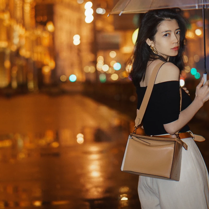 Роскошная кожаная сумка-бокс женские сумки дизайнерская модная сумка на плечо 2019