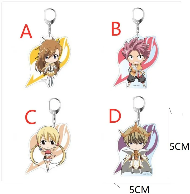 Аниме FAIRY TAIL Lucy Natsu серый Эрза счастливый Модель Кукольный брелок игрушка акрил