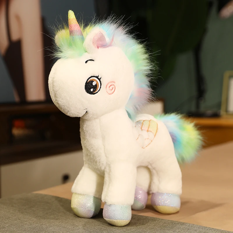 

Fantastic Unicorn Plush Toy Rainbow Stuffed Unicornio Horse Peluche Doll For Girl Unique Horn Xmas Present For Her Child