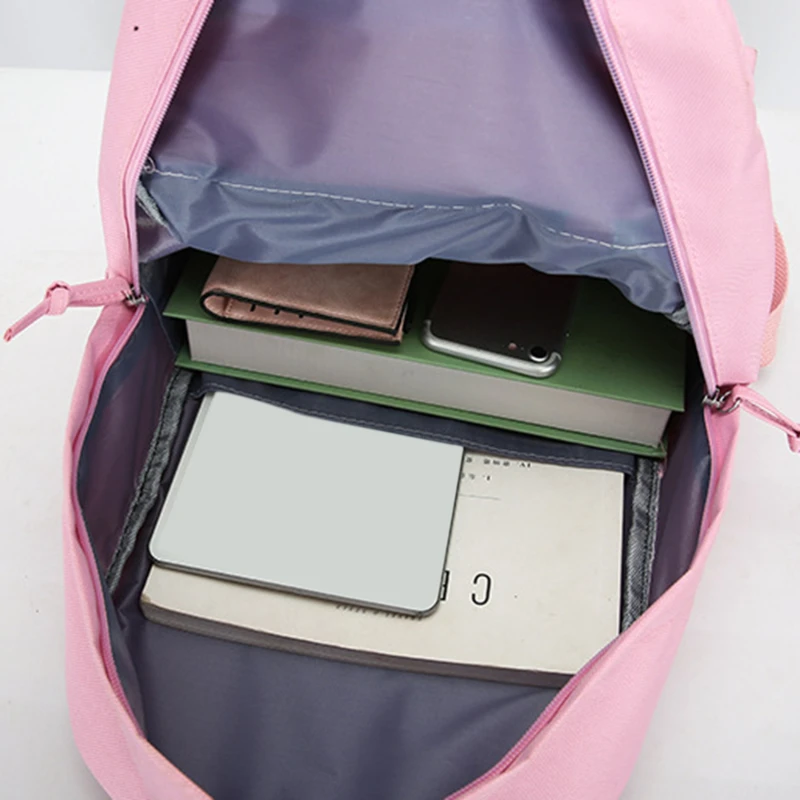 

New Waterproof Nylon Backpack For Women Multi Pocket Travel Backpacks Female School Bag For Teenage Girls Student Solid Color