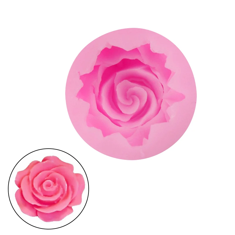 

3D Flower Rose Silicone Fondant Cake Mold Soap Jelly Mousse Chocolate Decoration Baking Tool Moulds Reusable Material