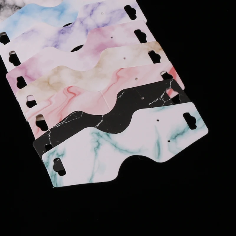 50 шт./лот мраморные узоры серьги ожерелье карточка 350 г/кв. М эластичная лента