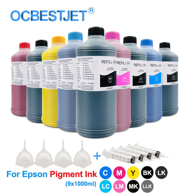 9x1000 мл пигментные чернила для заправки Epson 3800 3850 3880 3890 SureColor P600 P607 P608 P800 принтера