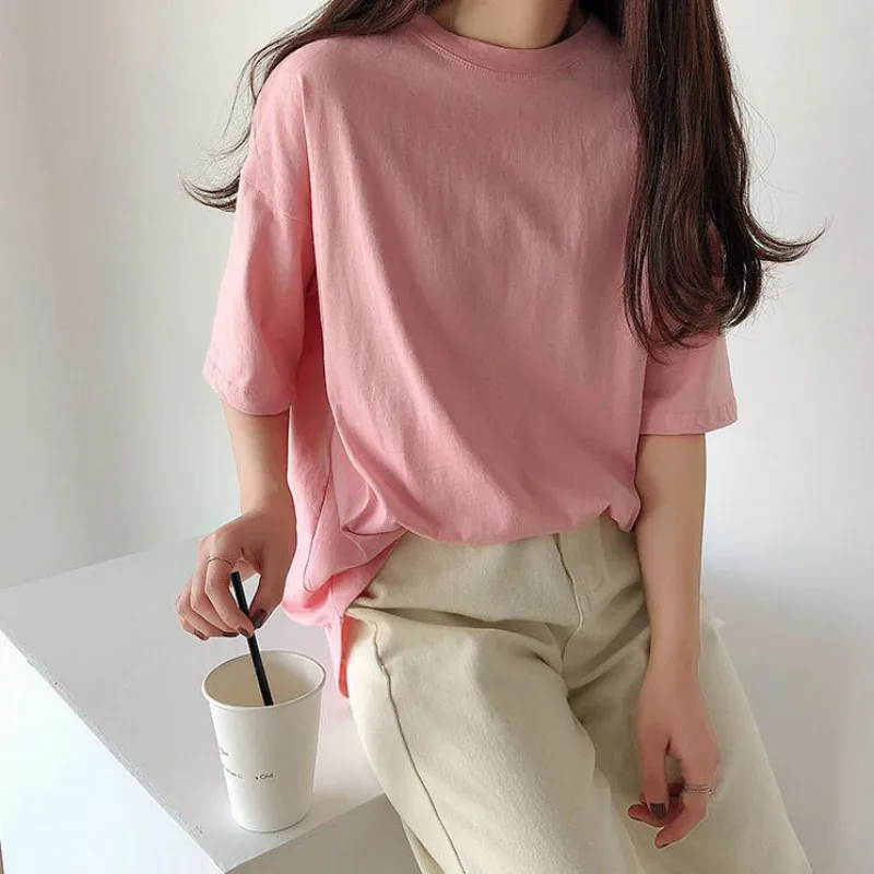 10 Цвет s серия новых ярких Женская Базовая летняя футболка на каждый день с