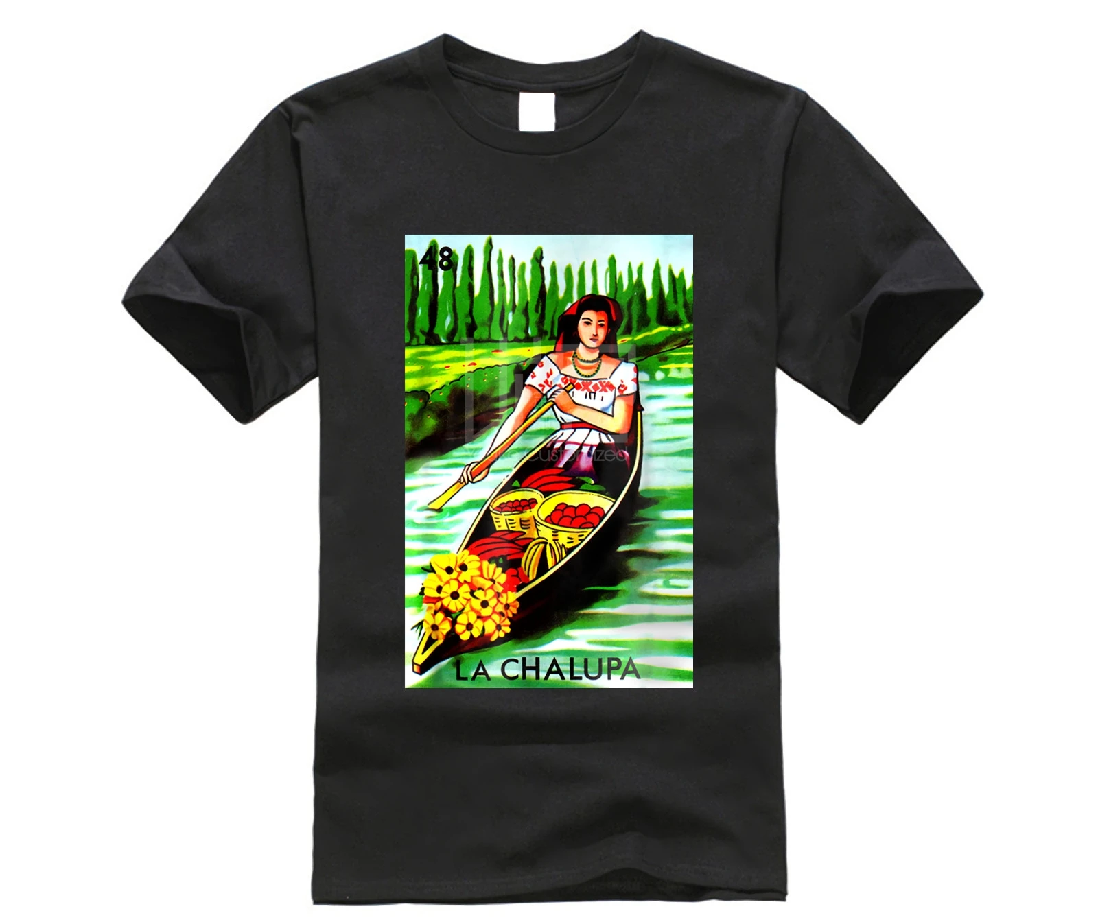 Брендовая мужская рубашка Мексиканская Loteria Tshirts La Chalupa T Shirt|Мужские футболки| |