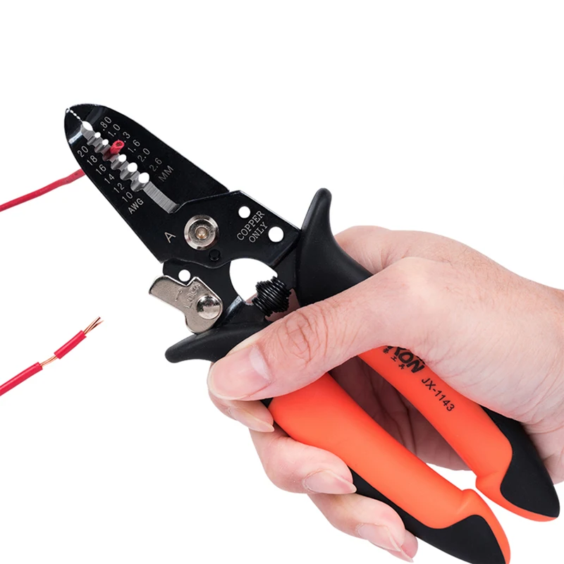 

8 in 1 Multi-tool Crimping Tool 6-hole Multifunctional Wire Stripper Fine Grinding Stripping Shearing Type Wire Clamping Pliers