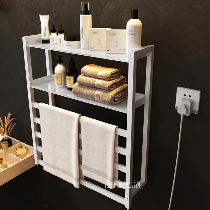 Электрическое полотенце с подогревом настенное полка для хранения