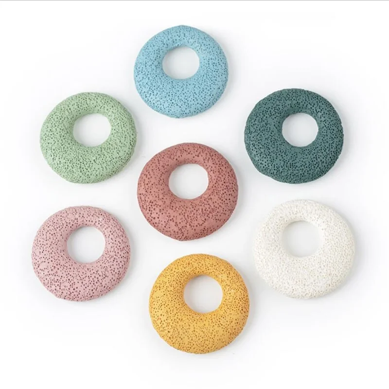 Разноцветный Круглый Кулон из вулкана лавы ароматерапия эфирное масло диффузор