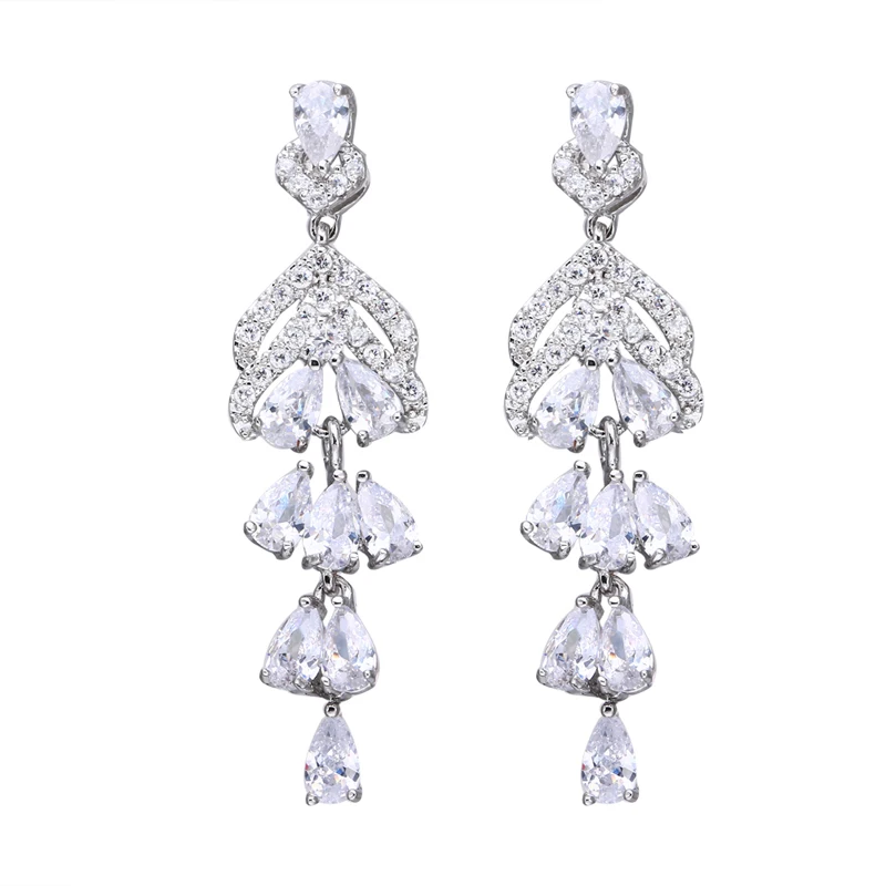 Новые женские и серьги Bettyue в форме капли воды с цирконием постепенное изменение