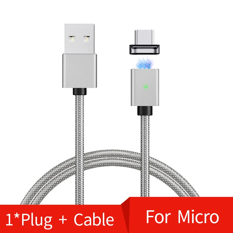 Магнитный кабель Micro usb type C супер быстрая зарядка телефона Microusb type-C магнитное зарядное устройство usb c для Xiaomi Redmi Note 8 iPhone - Цвет: For micro cable