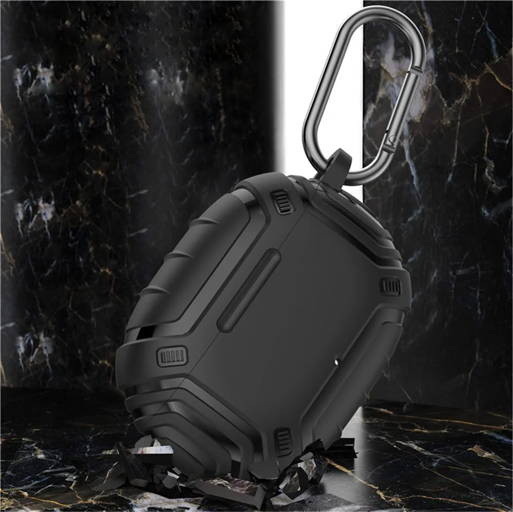 Роскошный чехол для наушников Beats Studio Buds с крючком Новый противоударный из ТПУ