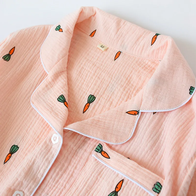 2 шт. женские хлопковые Пижамные комплекты с принтом моркови | Женская одежда