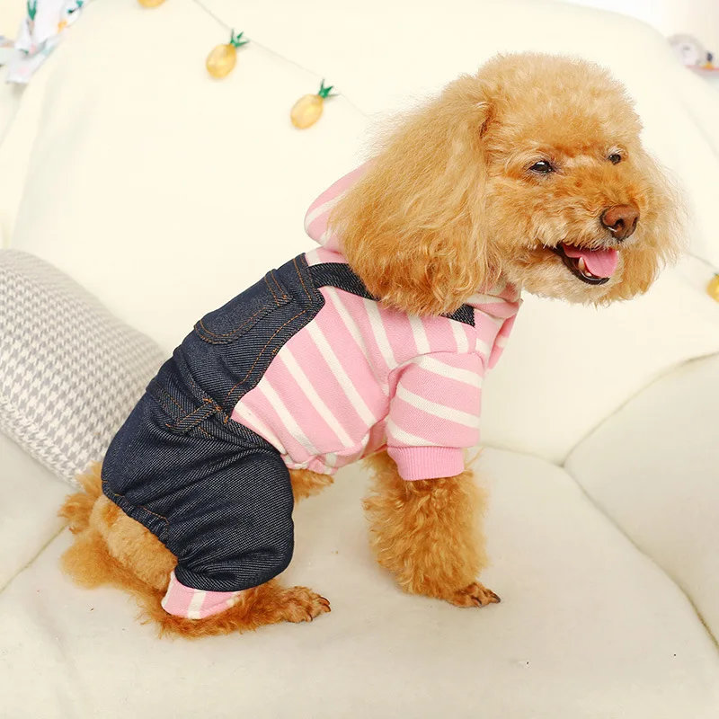 Теплая одежда для собак на осень и зиму зимний комбинезон с четырьмя ногами