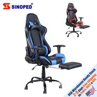 %e3%80%90us warehouse%e3%80%91high back swivel chair racing gaming chair office chair with footrest tier black blue