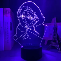 light led anime 3d lamp attack on titan eren yeager for bedroom decoration light kids gift attack on titan led night light
