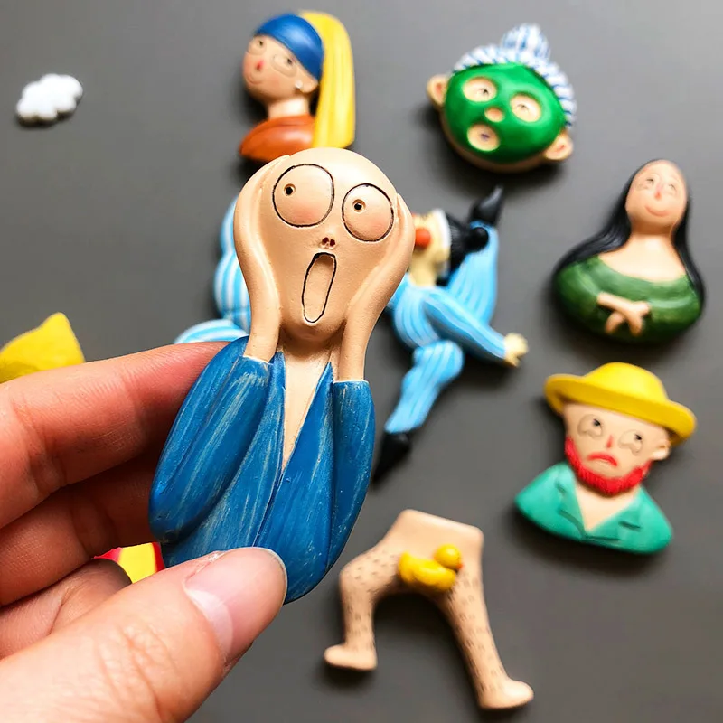 3d Мультяшные персонажи магниты на холодильник милый симпатичный магнит Объемный