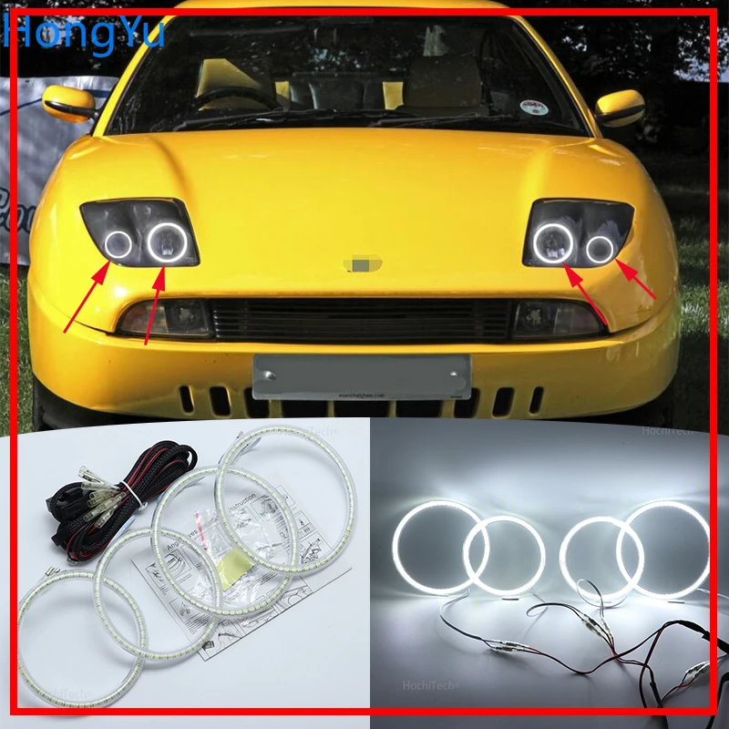 

For Fiat Coupe 1993 1994 1995 1996 1997 1998 1999 2000 Excellent Angel Eyes Ultra bright smd led Angel Eyes kit halo rings