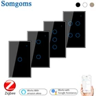 1234 банды 23Way WiFi сенсорный выключатель AC 100v220v настенный светильник переключатель умный дом Zigbee беспроводной пульт дистанционного управления Tuya App стандарт США