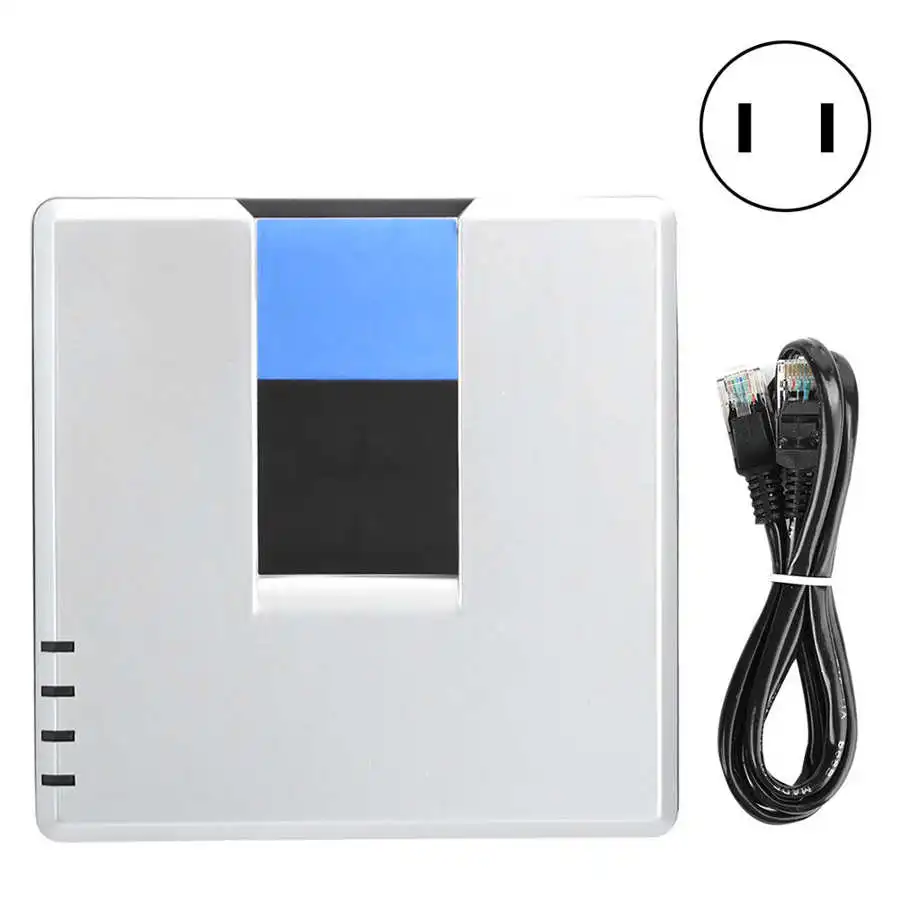 VoIP шлюз Дуо Порты и разъёмы Интернет телефонный адаптер конвертер протоколов для