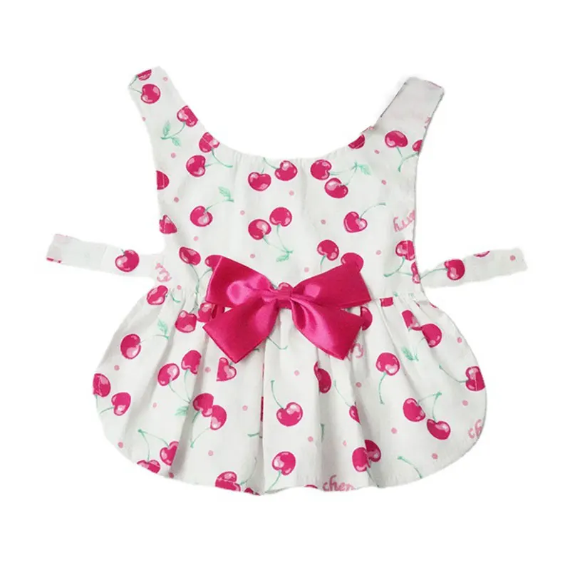 Платье с принтом фруктов для собак летняя одежда маленьких платье принцессы