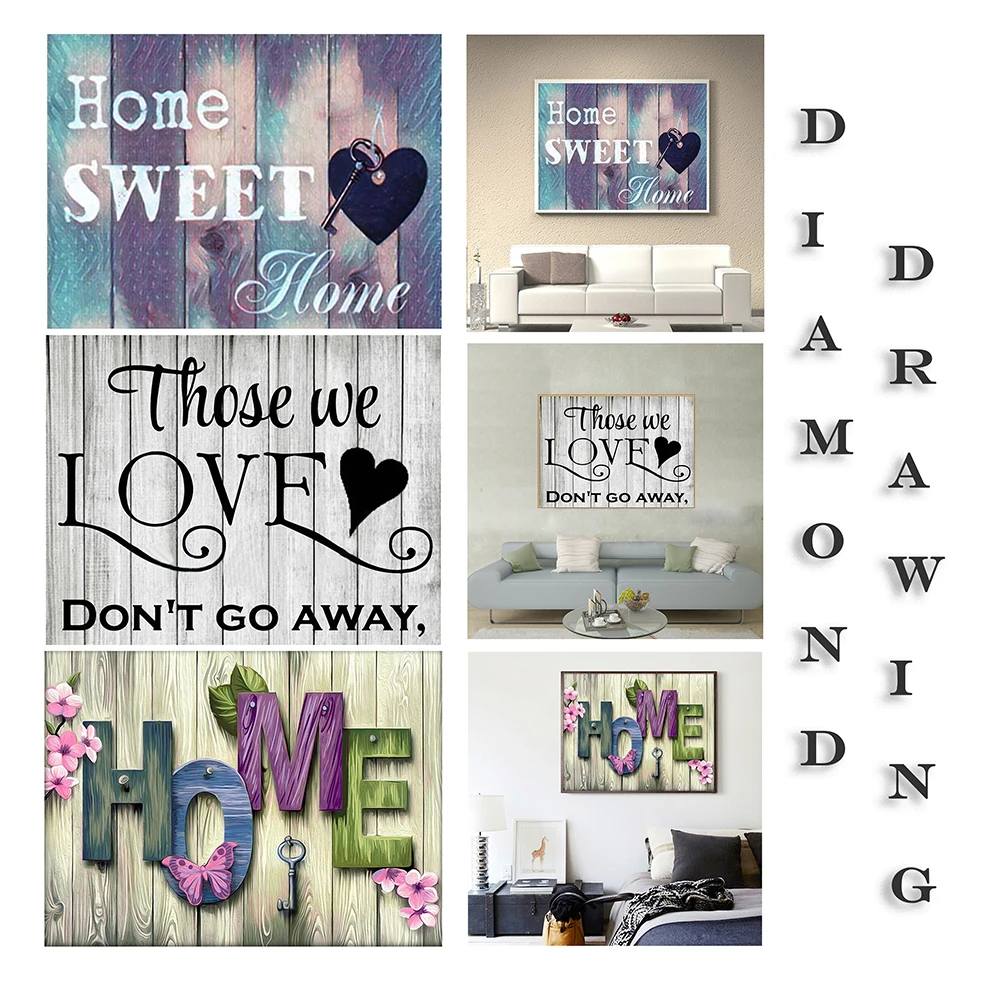 Набор круглых алмазных картин 5D Сделай Сам полное сверло любовь Falimy буквы