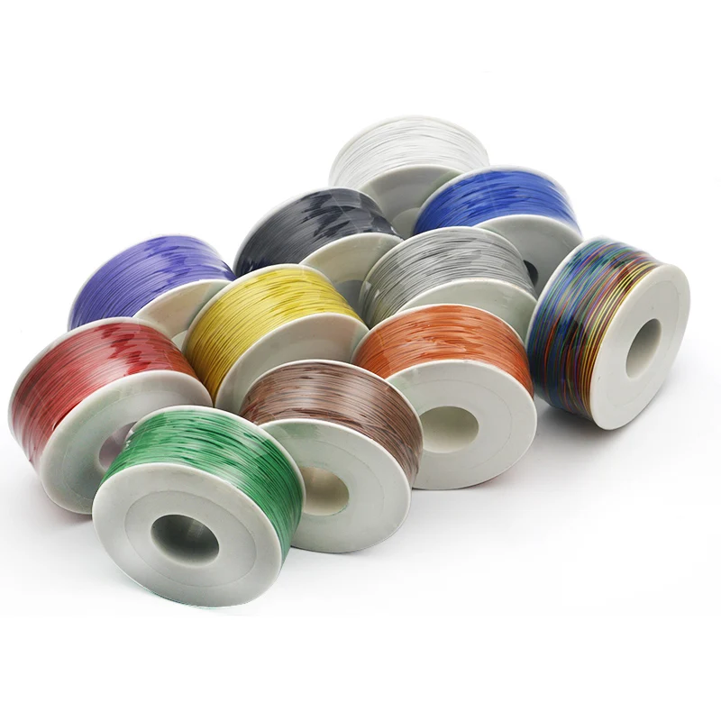 

250meter single conductor 30AWG 0.5mm PCB flying jumper wire OK line Wrapping Wrap Flexible insulation tin-plated 250meter
