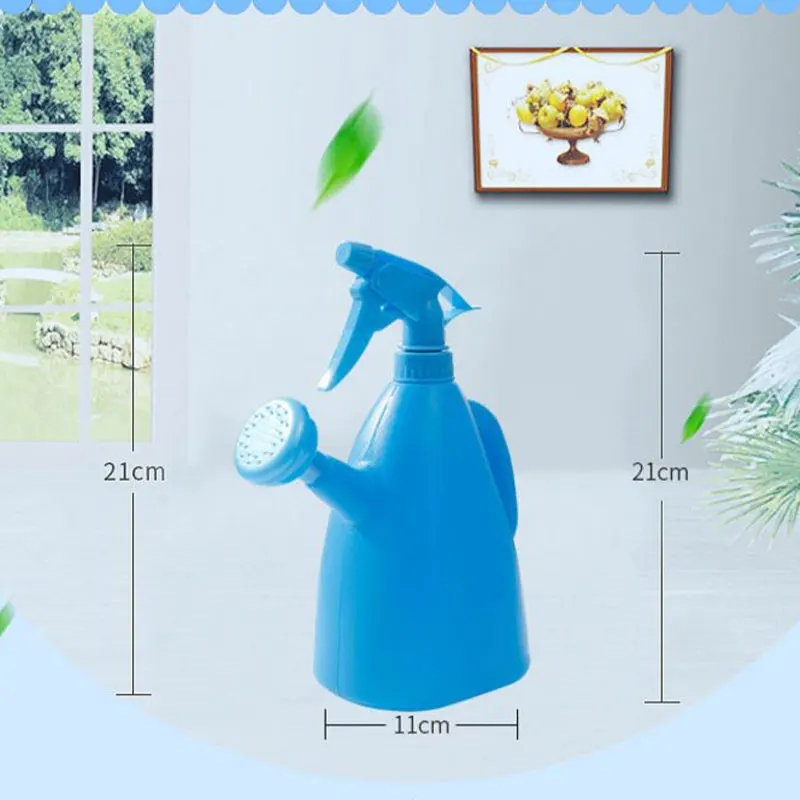 

2 In 1 Plastic Watering Can Indoor Garden Plants Pressure Spray Water Kettle Adjustable Sprayer 1L Home Garden Sprayer Tools
