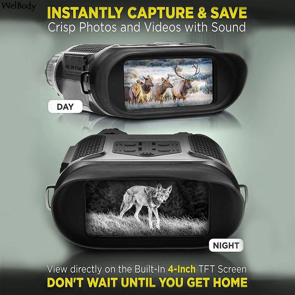 NV400B 400M Range IR Night Vision Goggles WG400B Hunting NV Binoculars with Video and Picture Riflescope for Hunter | Инструменты