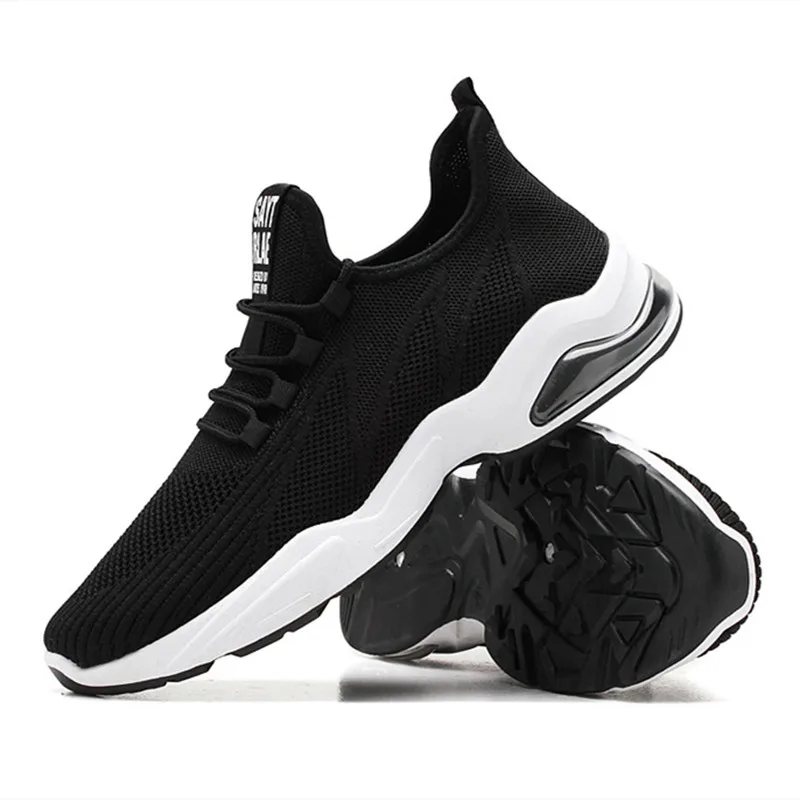 

Men Running Shoes Air Cushion Mesh Casual Breathable Sports Shoes Wear-resistant Outdoor Walking Sneakers Male Damping Shoes