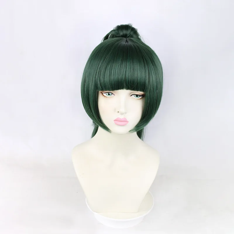 

JUJUTSU KAISEN Zen academy Zhenxi Cos wig Clip horsetail false hair split grass green wig