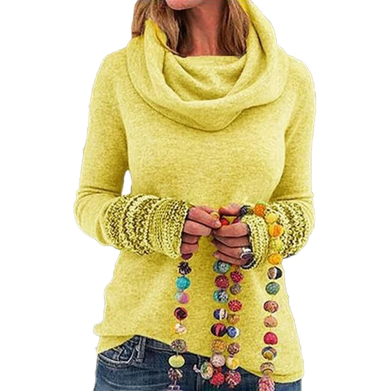 

Свитер-водолазка Женский, в стиле ретро, весна 2021