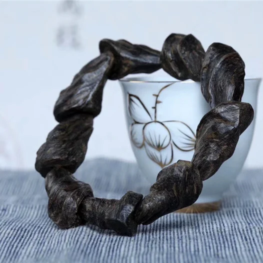 Высококачественные браслеты DaraDry Agarwood удобные Браслеты деревянные черное масло