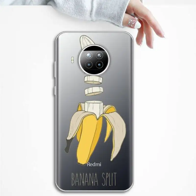 

Lovely Cartoon Funny Banana Phone Case Transparent for Xiaomi mi Redmi note 10 t 8 9 pro lite 11 Samsung S 8 9 10 20