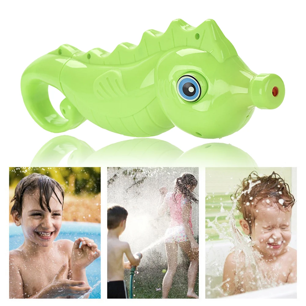 

Summer Kid Sea Horse Shape Pistol Hand-held Toy Wrist Squirt Sprinkler Outdoor Play Water Games Beach Lawn Sprinkler Beach