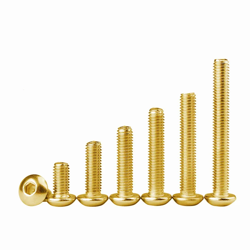5/10 шт. тиран с позолотой, титан M2 M2,5 M3 M4 M5 M6 L = 4-40 мм ISO7380, винт с шестигранной головкой и круглой головкой/болт с цилиндрической головкой фредерик арнольд каммер младший тиран марса