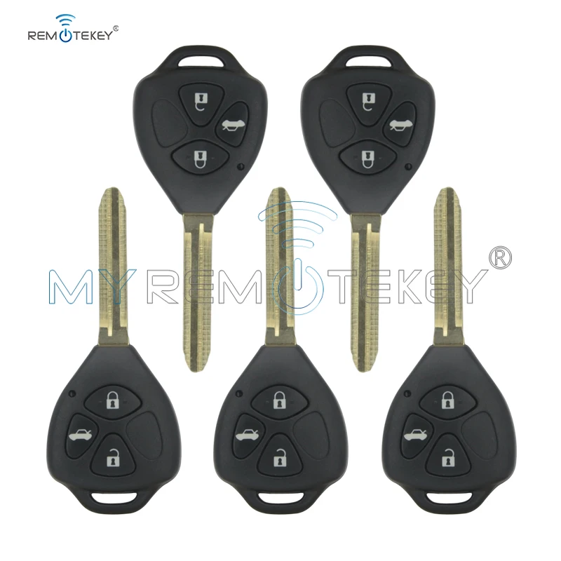 Remtekey 5 шт. 3 кнопки 434 МГц TOY43 для Toyota HILUX Rav4 2006 2007 2008 2009 2010 4d67G чип без чипа
