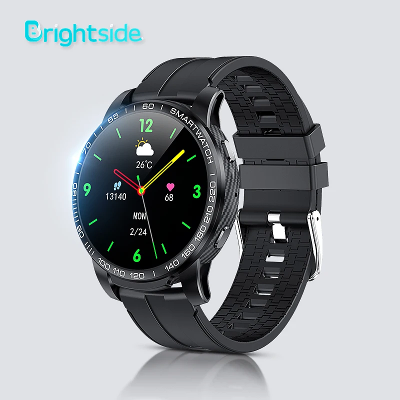 

Brightside F7 2021 NEW Smart Watch Men Bluetooth 5.0 Sports Heart Rate Monitor Dial Calls Round Smartwatch Man for Android & IOS