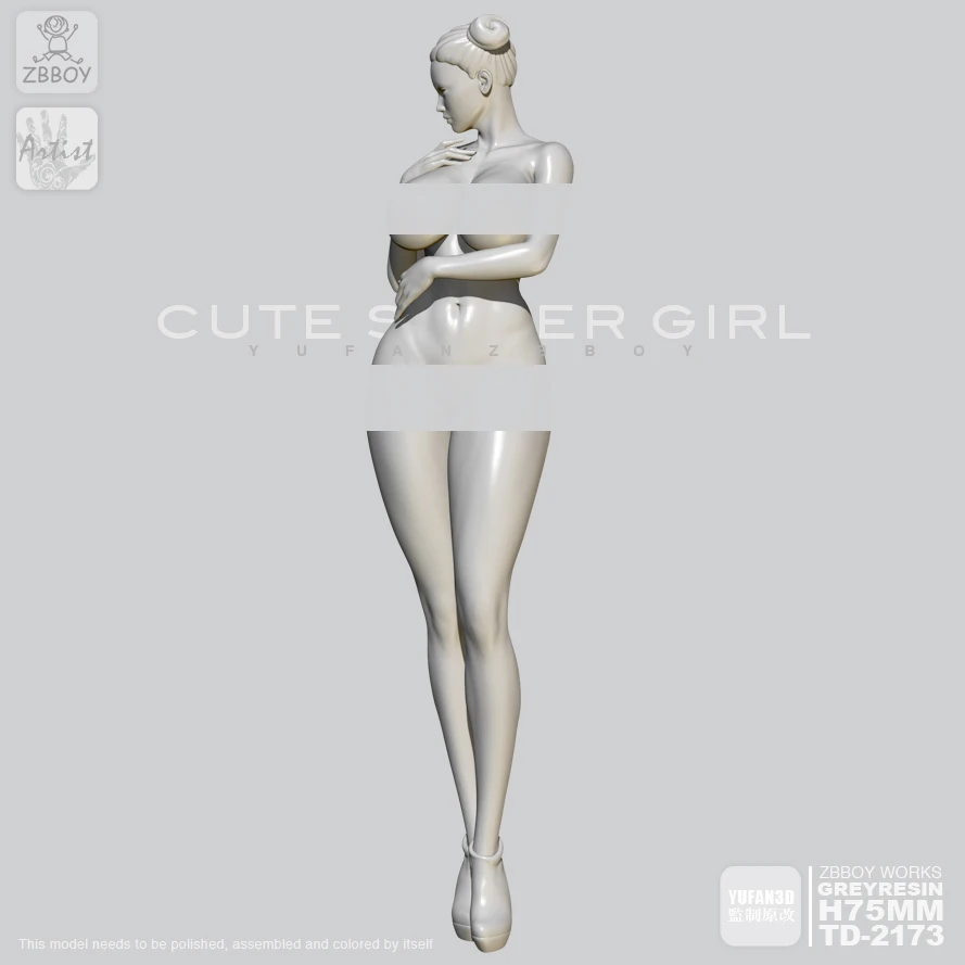 1/24 Resin Figure Kits Angel beautiful girl resin Model Self-assembled 75mm TD-2173 | Игрушки и хобби