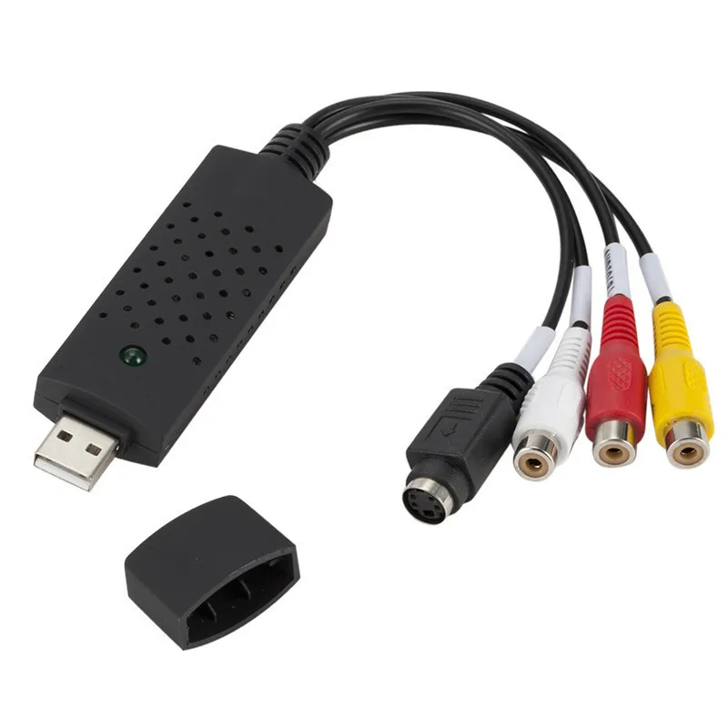 

USB 2,0 конвертер VHS в DVD конвертирует Аналоговое видео в цифровой формат аудио видео DVD VHS карта записи качественный адаптер для ПК