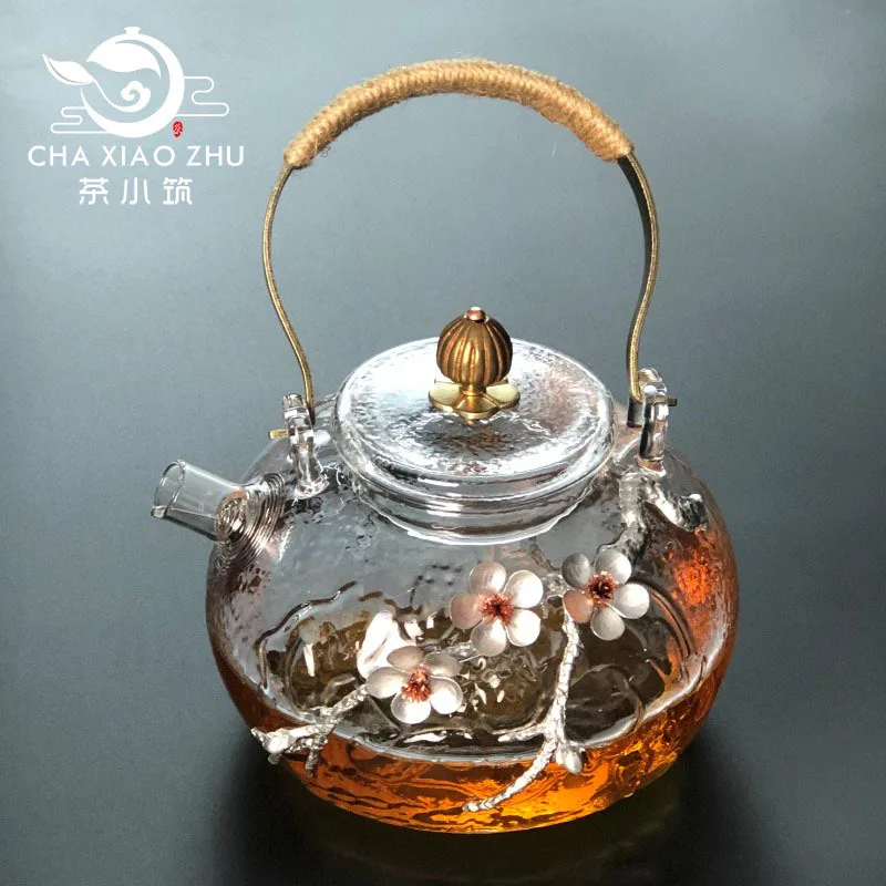Стеклянный чайник ручной работы стеклянный молоток для воды жаропрочный