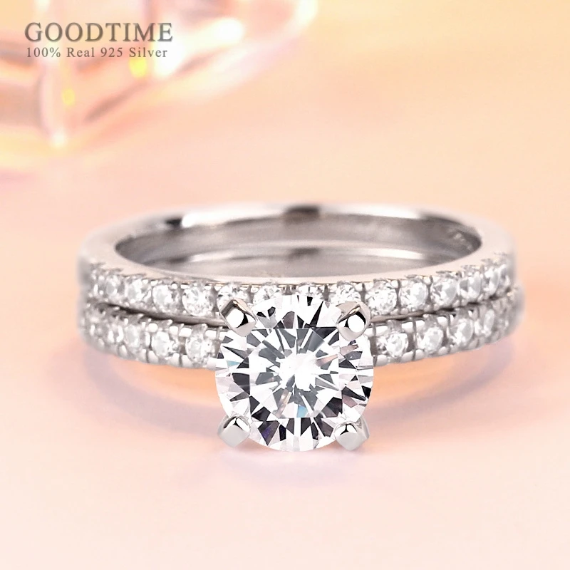 Роскошные женские кольца 925 пробы серебряные свадебные принцесса циркон стразы