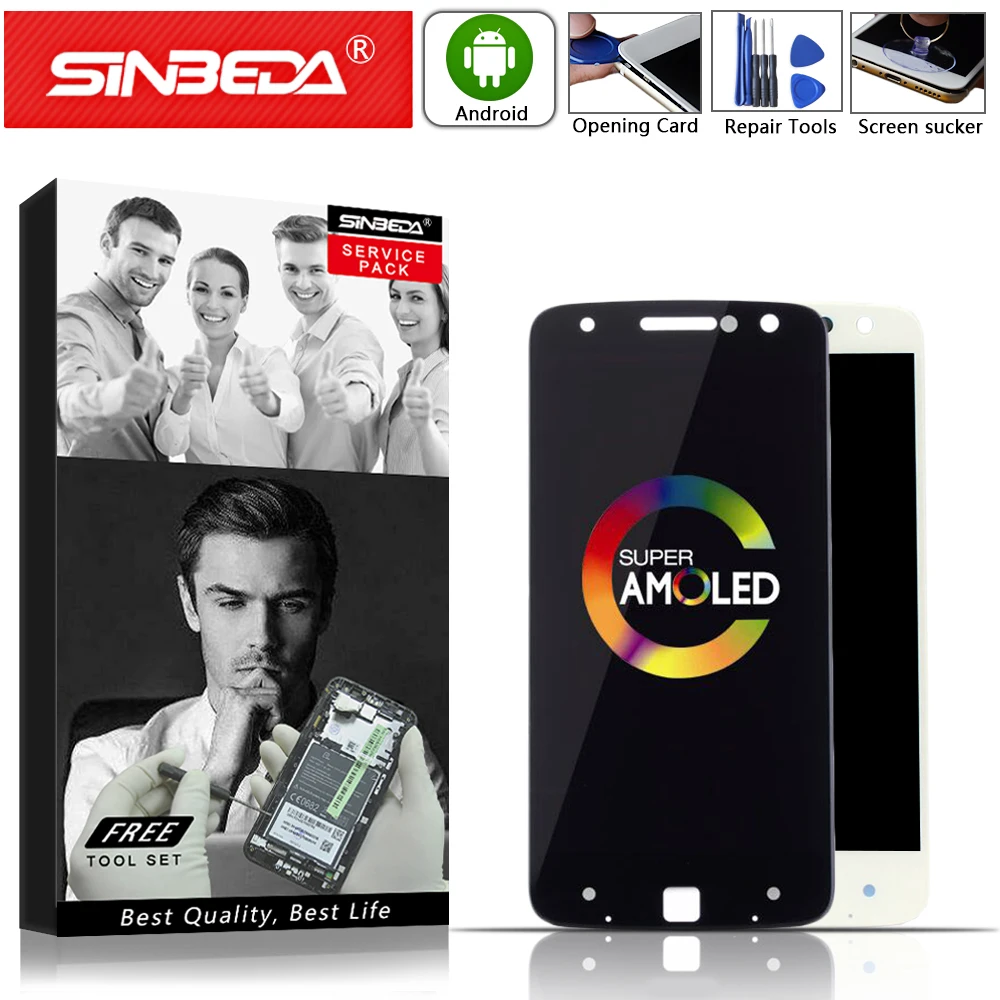 5 &quotAMOLED для Motorola MOTO Z Droid XT1650 01 03 ЖК дисплей сенсорный экран Moto дигитайзер в