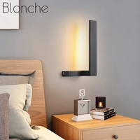30x15cm 10w minimalism modern led wall light for bedroom light bedside corridor white or black nordic wall lamp sconce fixtures