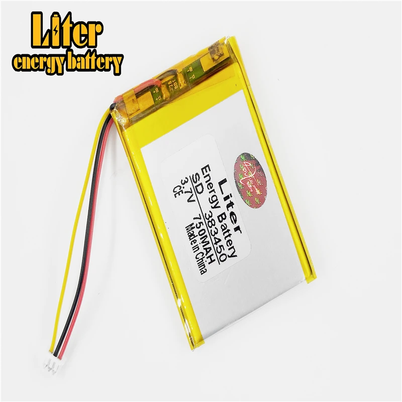 Размер 383450 3 7 V 750mah литий полимерный аккумулятор с защитной доской для GPS цифровых