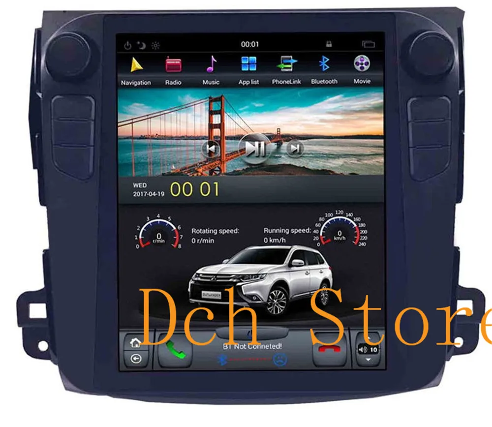 10 4 ''Tesla стиль Android 9 0 автомобильный dvd плеер для MITSUBISHI outlander 2006 2012 Citroen C Crosser Peugeot