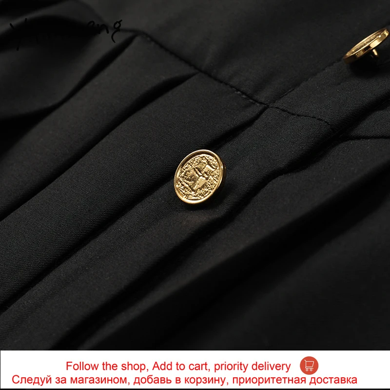 

Yitimuceng Black Button Skirt Women Pleated High Waist Mini Solid 2021 Summer Korean Preppy Style Fashion New Skirts Hot Sale