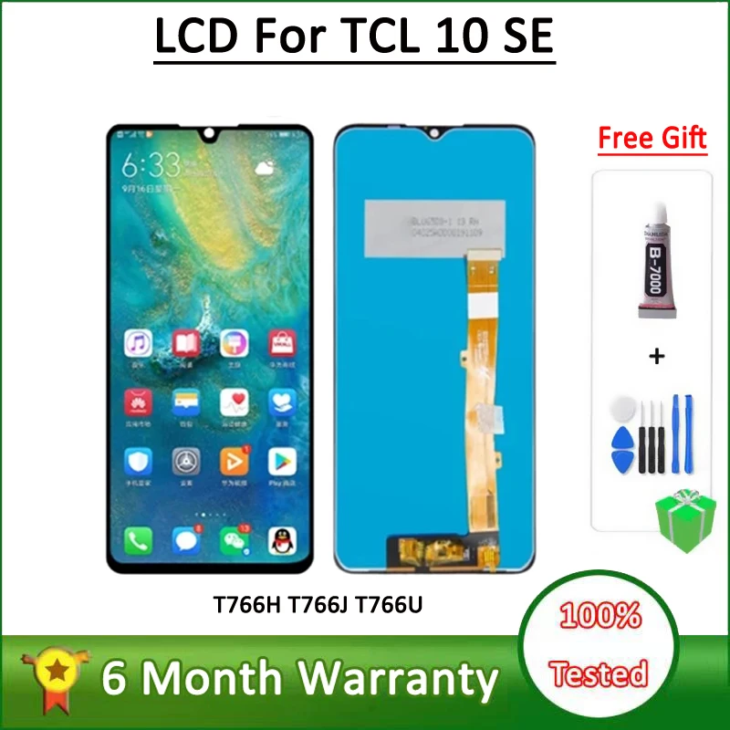 ЖК-дисплей для TCL 10 SE T766H T766J T766U, сенсорная панель с дигитайзером в сборе для TCL 10SE, замена экрана, оригинал