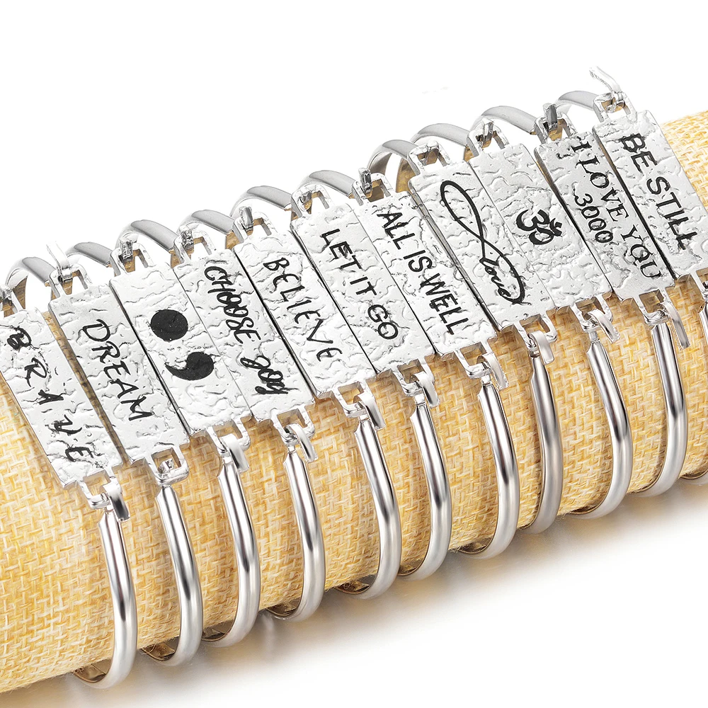 Браслеты из нержавеющей стали на заказ загравированные с именем ID для мужчин и